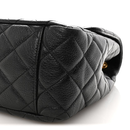 Chanel Grained Calfskin Quilted XXL Travel Flap Bag Black 10 of 10