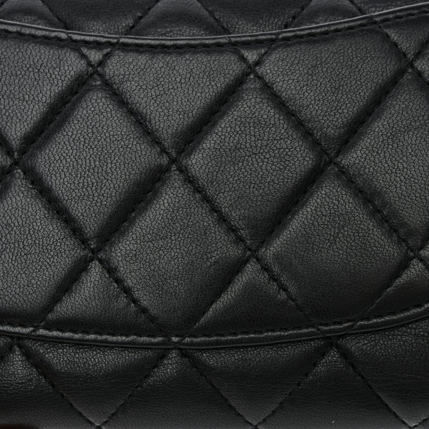 Lambskin Quilted Large Flap Wallet Black