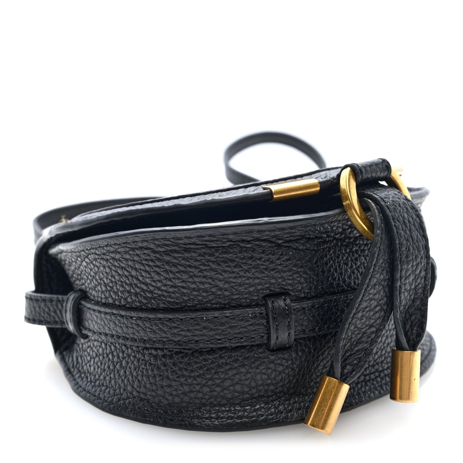 Chloe Calfskin Nano Marcie Saddle Bag Black 3 of 8