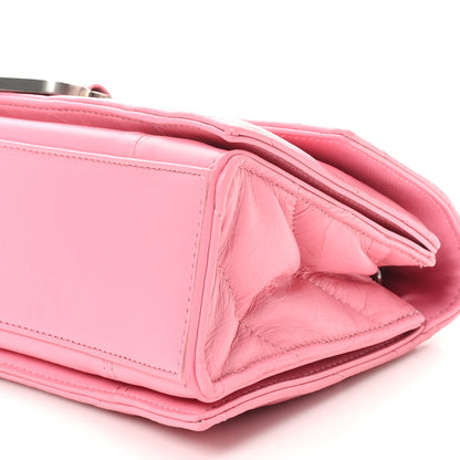 Balenciaga Crushed Calfskin Quilted Small Crush Chain Bag Sweet Pink 9 of 9