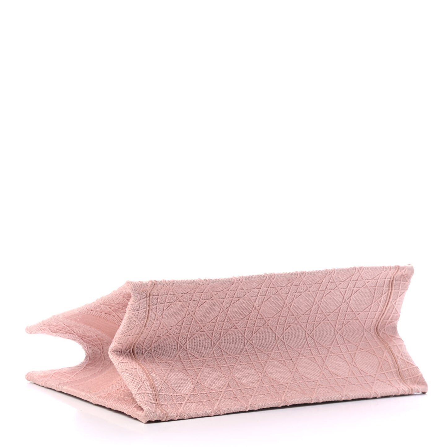 Canvas Embroidered Cannage Medium Book Tote Bois De Rose