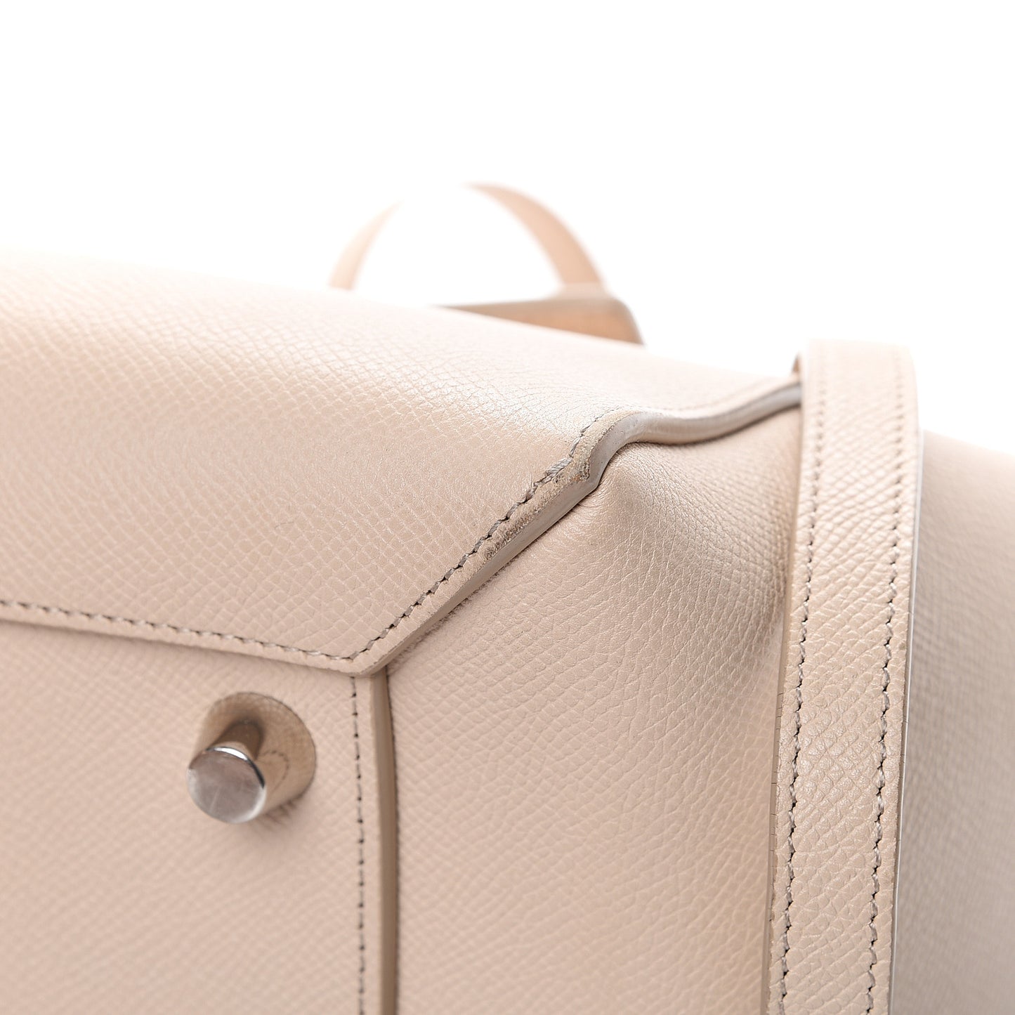 Grained Calfskin Mini Belt Bag Light Taupe