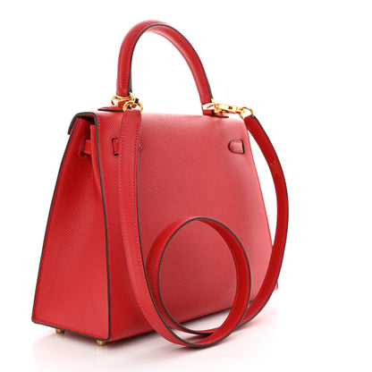Hermes Epsom Kelly Sellier 25 Rouge Casaque 3 of 11