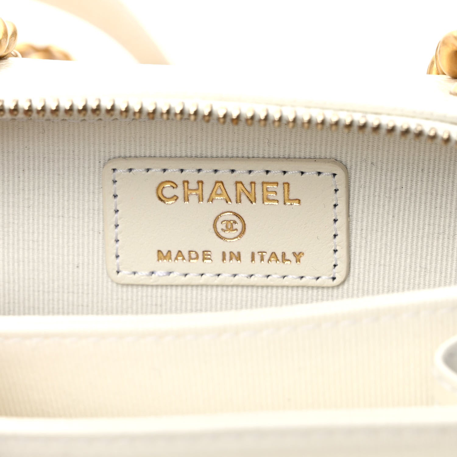 Chanel Caviar Quilted Mini Boy Clutch With Chain White 6 of 10