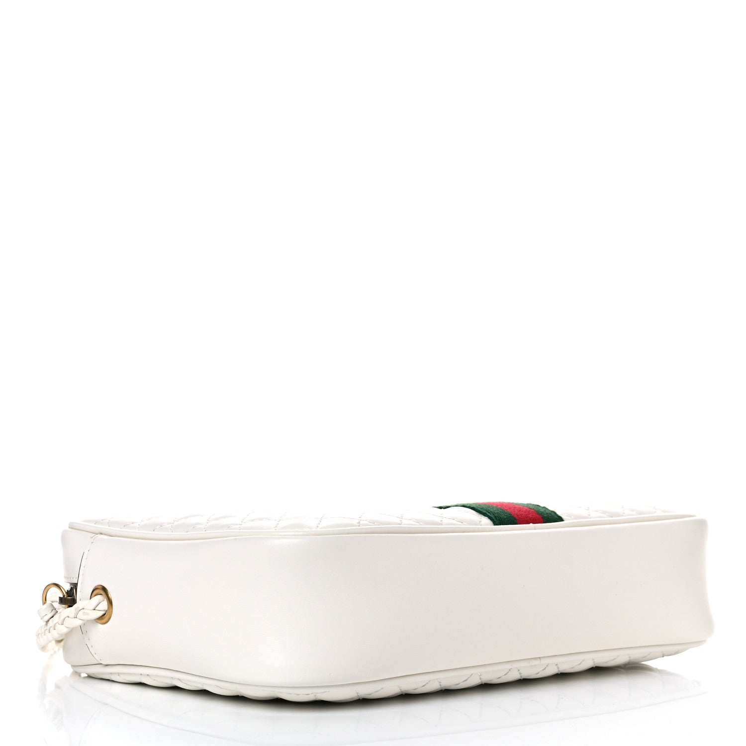 Gucci Calfskin Web Trapuntata Small Shoulder Bag Off White 4 of 11