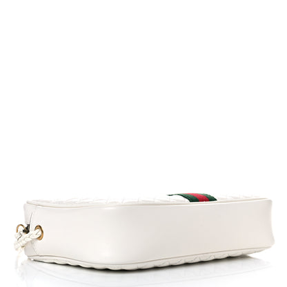 Gucci Calfskin Web Trapuntata Small Shoulder Bag Off White 4 of 11