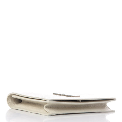 Saint Laurent Calfskin Crocodile Embossed Classic Kate Monogram Clutch Porcellana 4 of 8