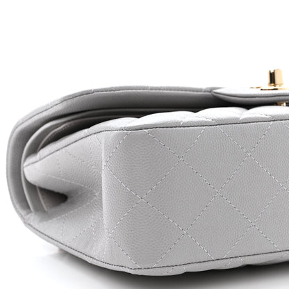 Chanel Caviar Quilted Small Double Flap Grey 9 of 10