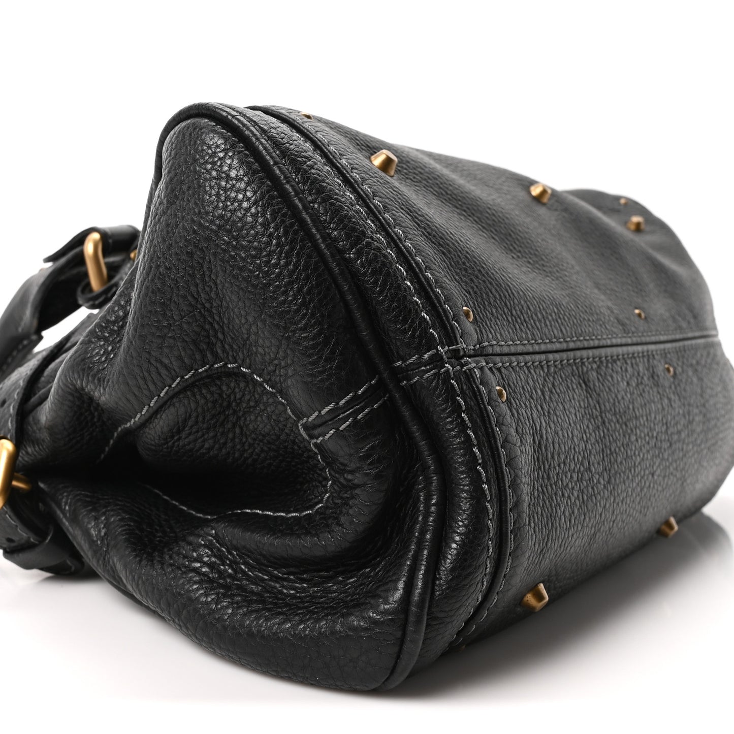 Calfskin Medium Paddington Satchel Black
