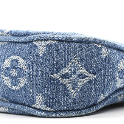Louis Vuitton LV X TM Monogram Denim Cerises Pochette Accessories Blue 10 of 11