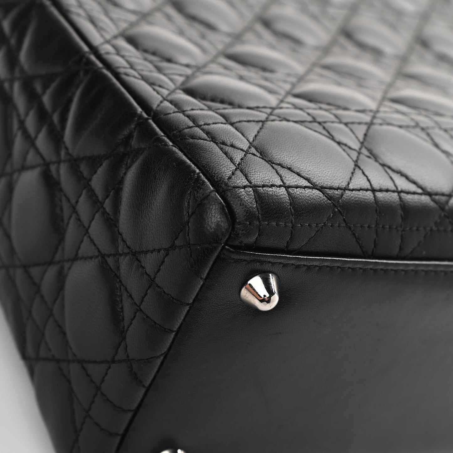 Lambskin Cannage Large Lady Dior Black