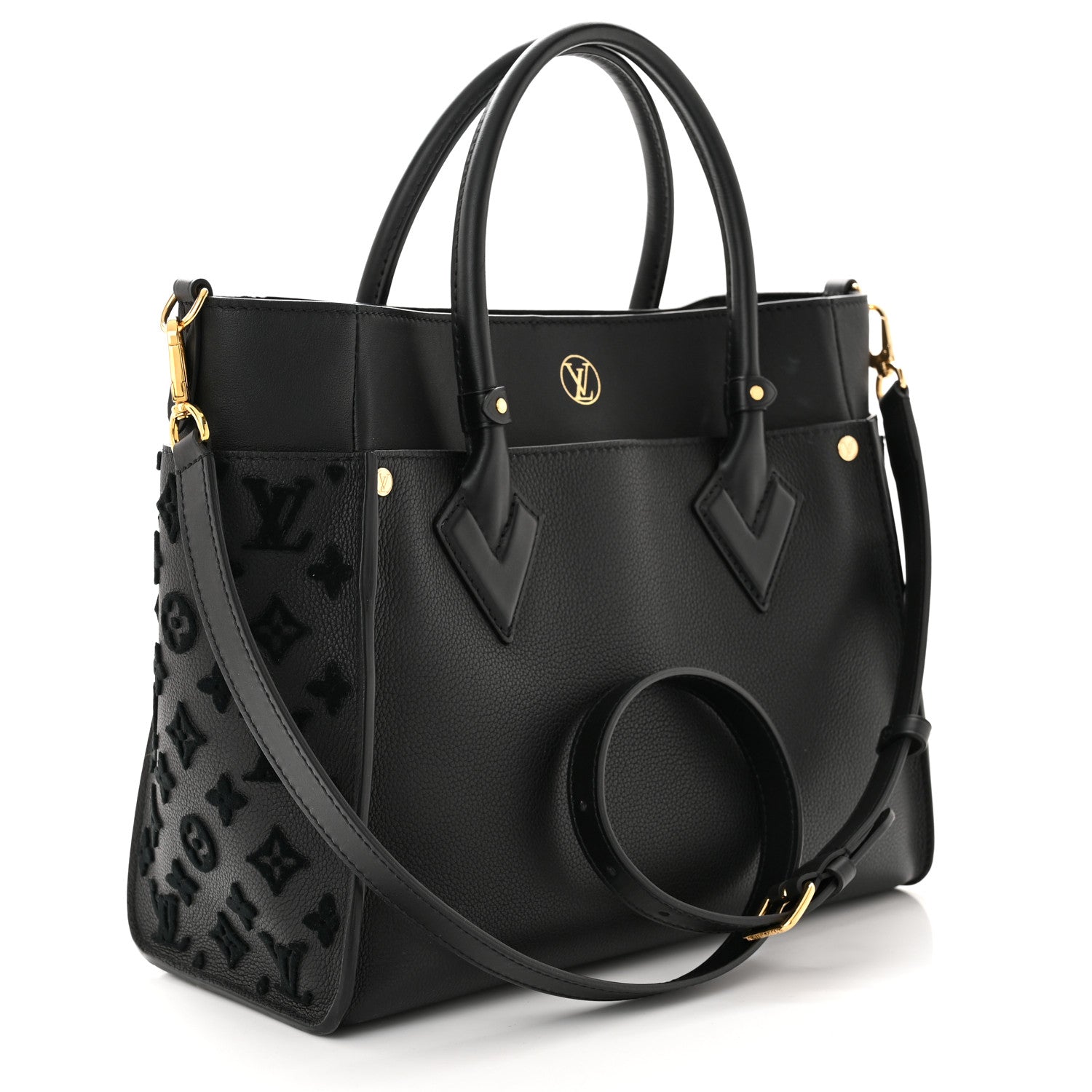 Louis Vuitton Calfskin Monogram Tufting On My Side Black 3 of 10