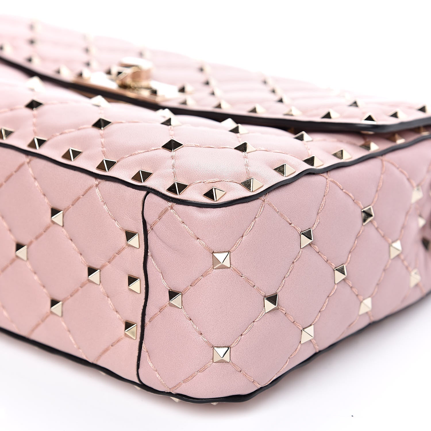 Valentino Garavani Nappa Medium Rockstud Spike Shoulder Bag Water Rose 8 of 9