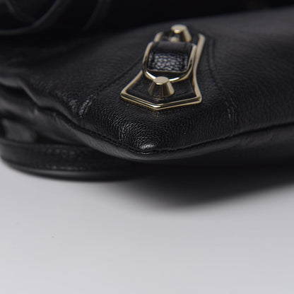 Balenciaga Chevre Gold Metallic Edge Hardware Envelope Clutch Black 9 of 10