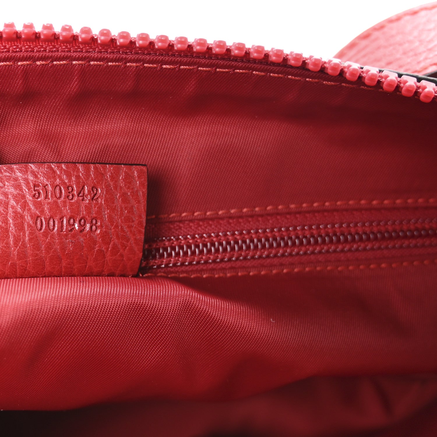 Gucci Nylon Monogram Dollar Calfskin Flat Messenger Bag Vibrant Red 7 of 11