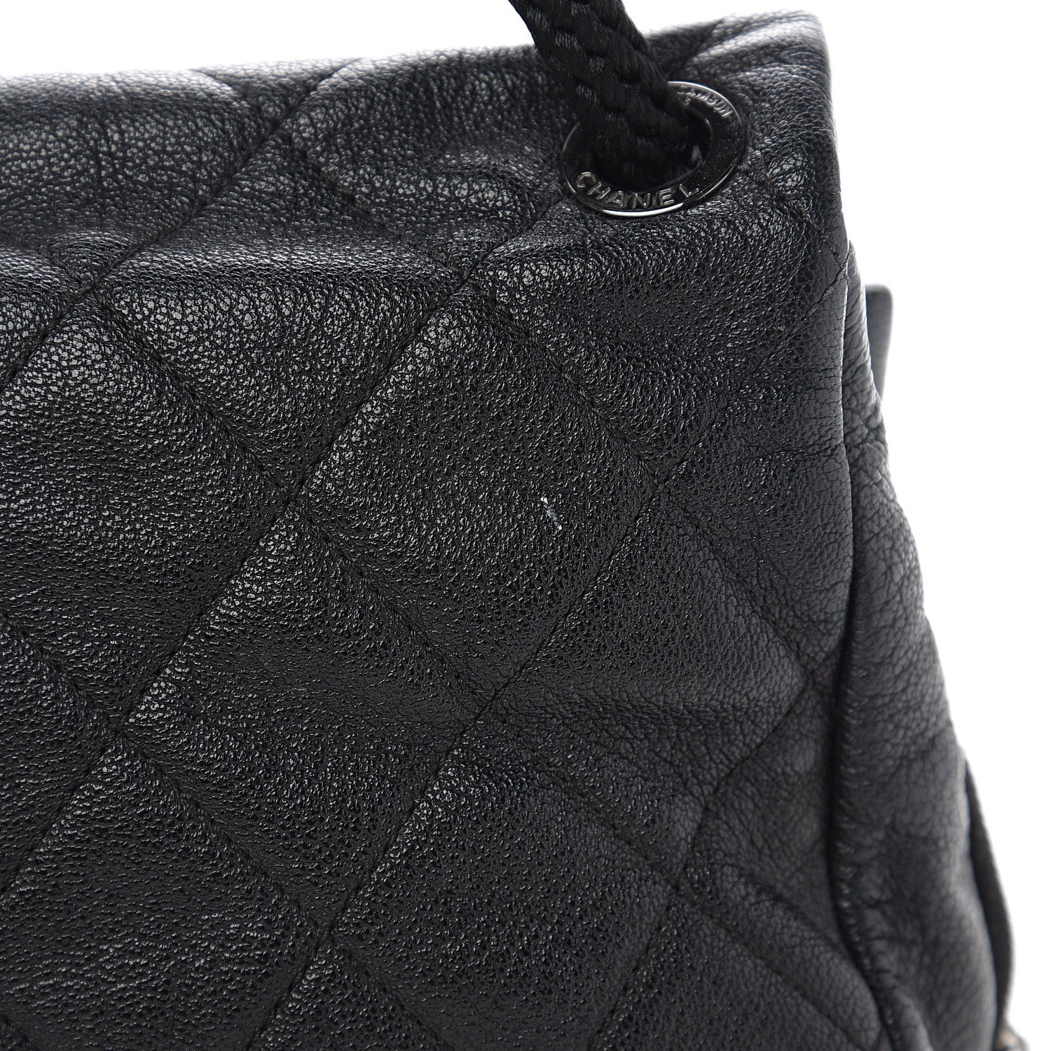 Chanel Calfskin Quilted Expandable Zip Flap Shoulder Bag Black 15 of 17
