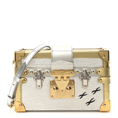 Louis Vuitton Metallic Epi Petite Malle Silver 1 of 9