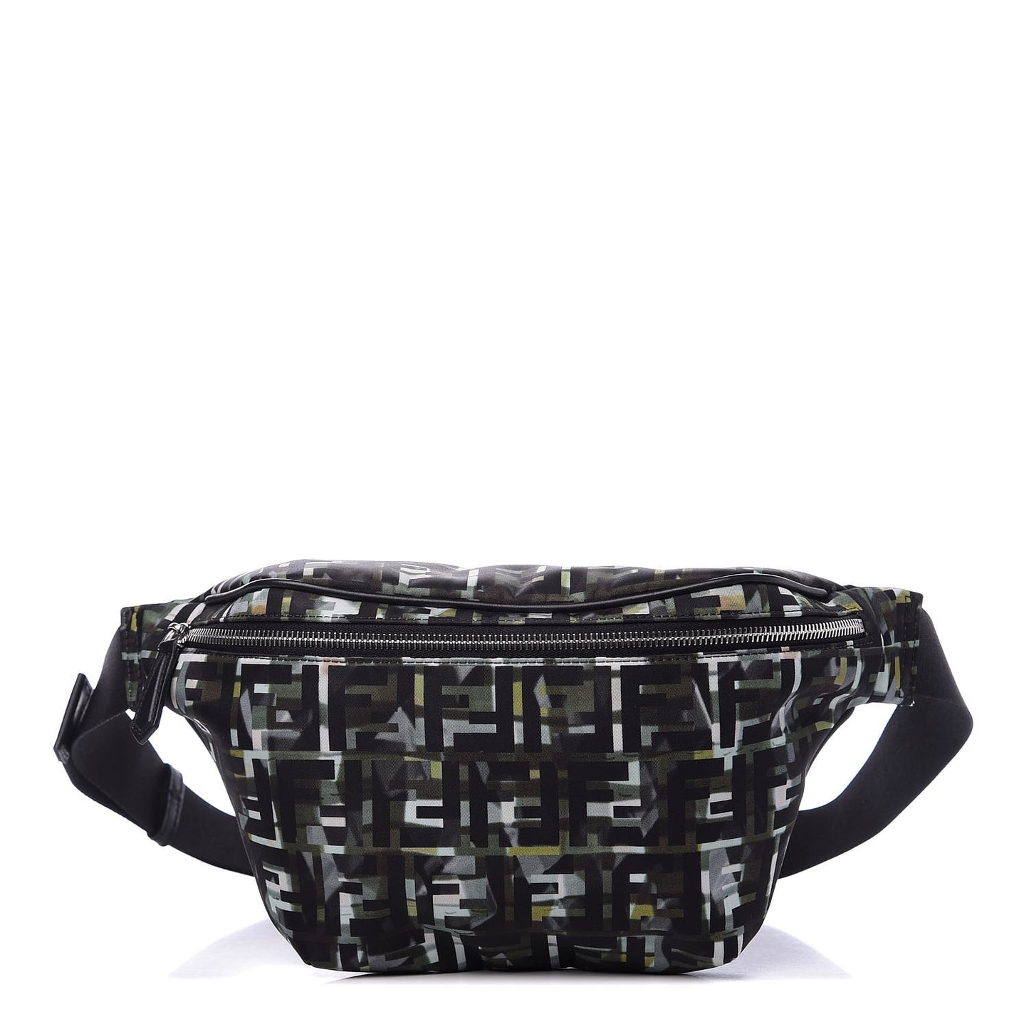 Nylon CamouFF Belt Bag Black Multicolor