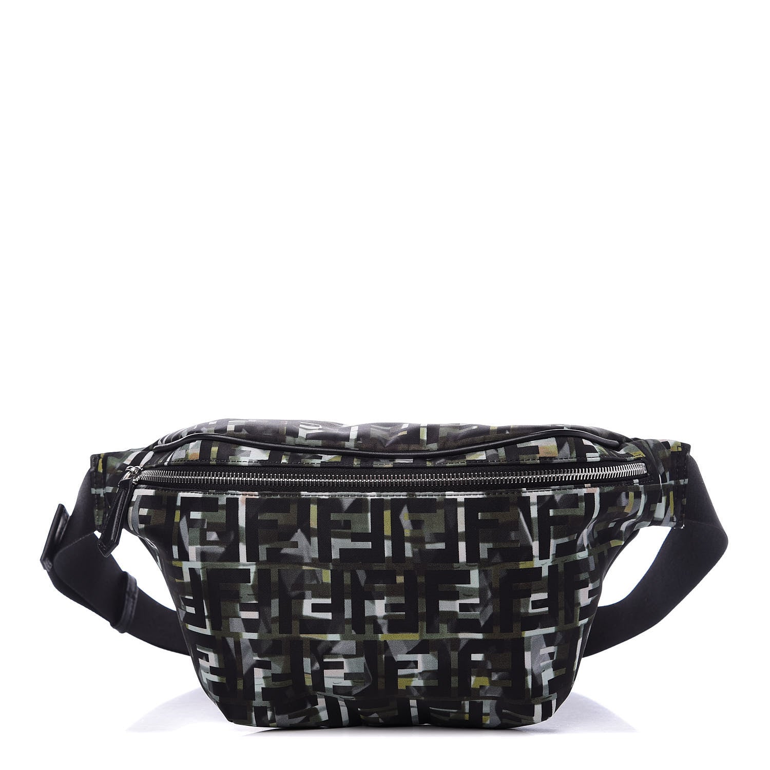 Fendi Nylon CamouFF Belt Bag Black Multicolor 1 of 11