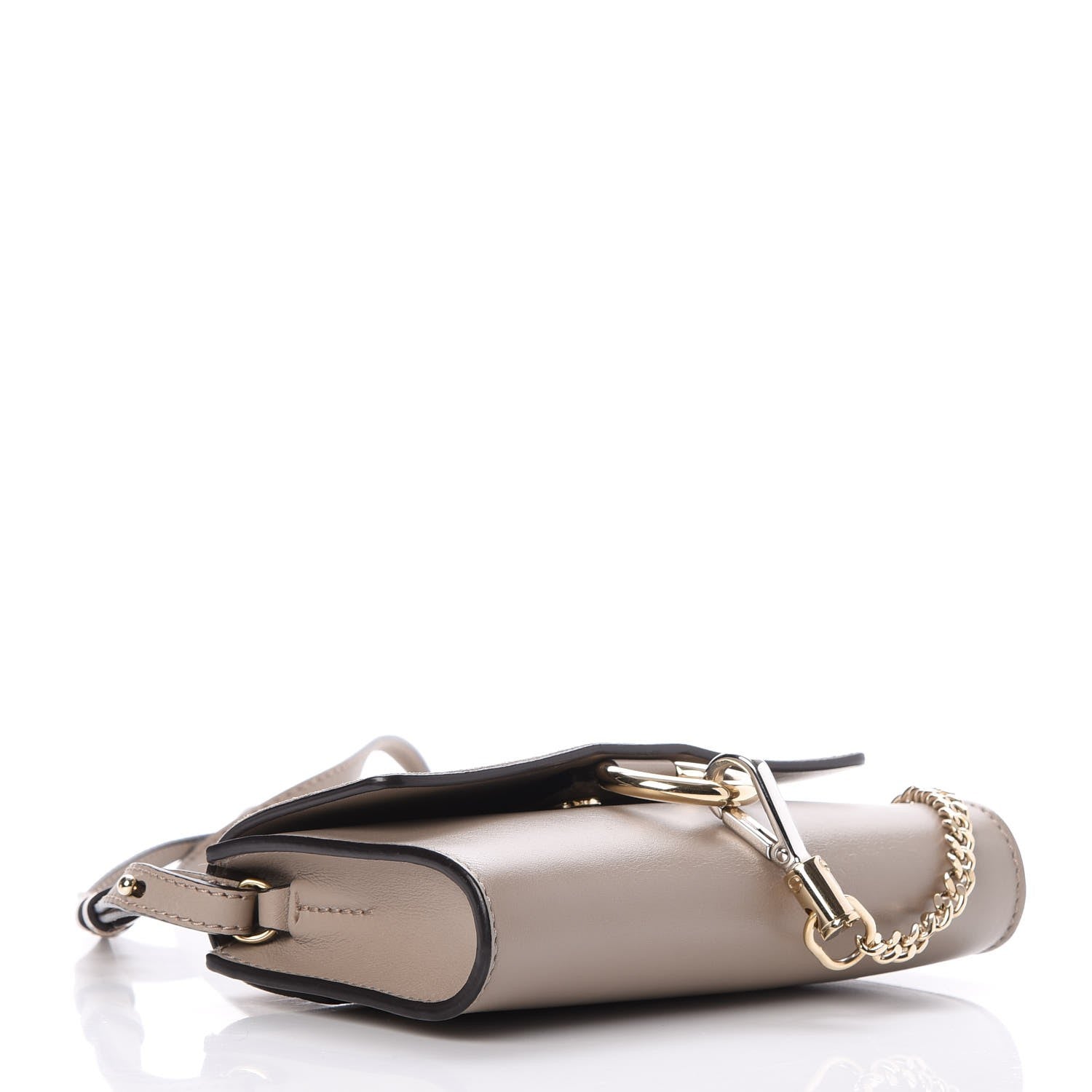 Chloe Suede Calfskin Mini Faye Shoulder Bag Motty Grey 4 of 7