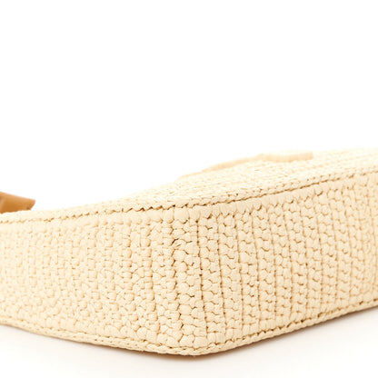 Prada Yarn Raffia Effect Crochet Mini Re-Edition 2000 Shoulder Bag Naturale 10 of 11