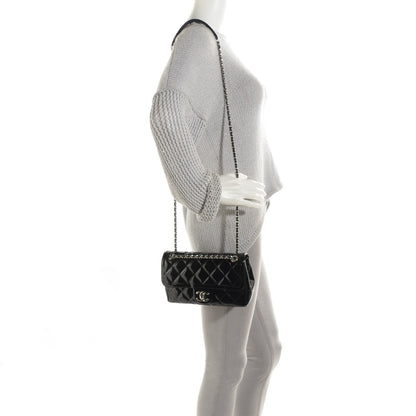 Chanel Patent Quilted Small Coco Shine Flap Black 2 of 7