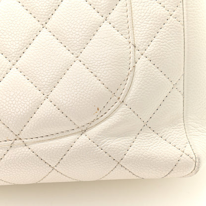 Chanel Caviar Quilted Grand Shopping Tote GST White 13 of 13