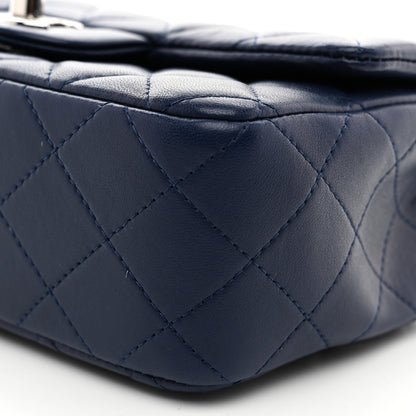 Chanel Lambskin Quilted Mini Rectangular Flap Dark Blue 10 of 10