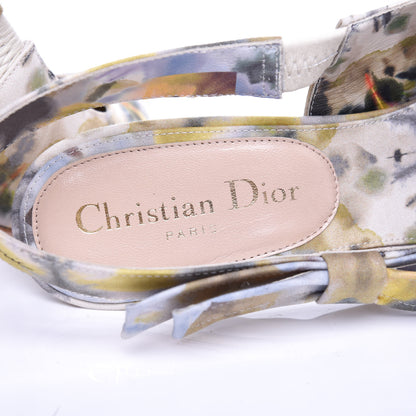 Christian Dior Canvas KaleiDiorscope Sweet-D Slingback Pumps 36.5 Dusty Jade 8 of 10