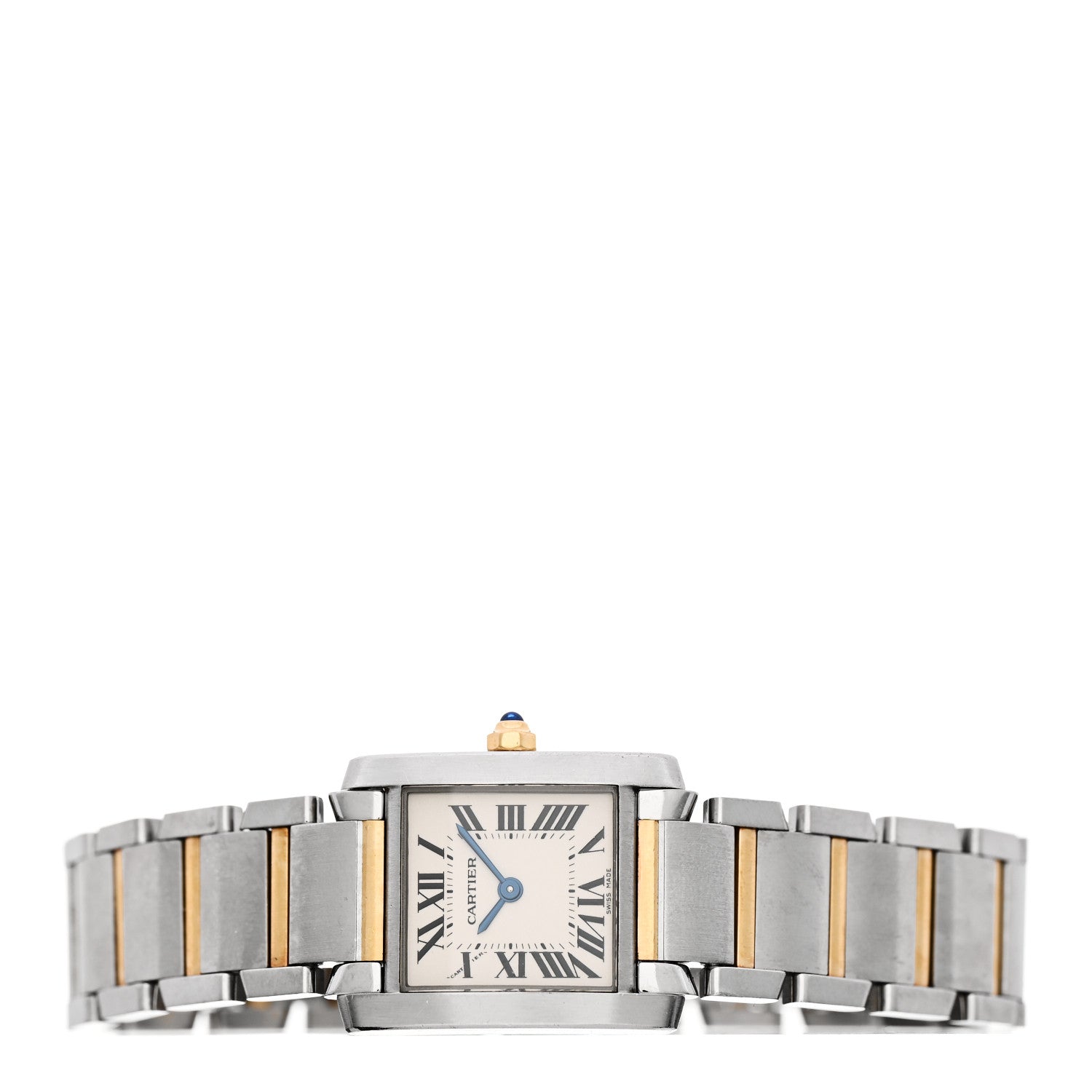 Cartier Stainless Steel 18K Yellow Gold 20mm Tank Francaise Quartz Watch 2 of 4