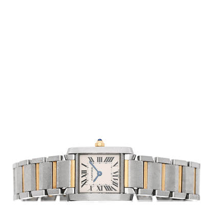 Cartier Stainless Steel 18K Yellow Gold 20mm Tank Francaise Quartz Watch 2 of 4