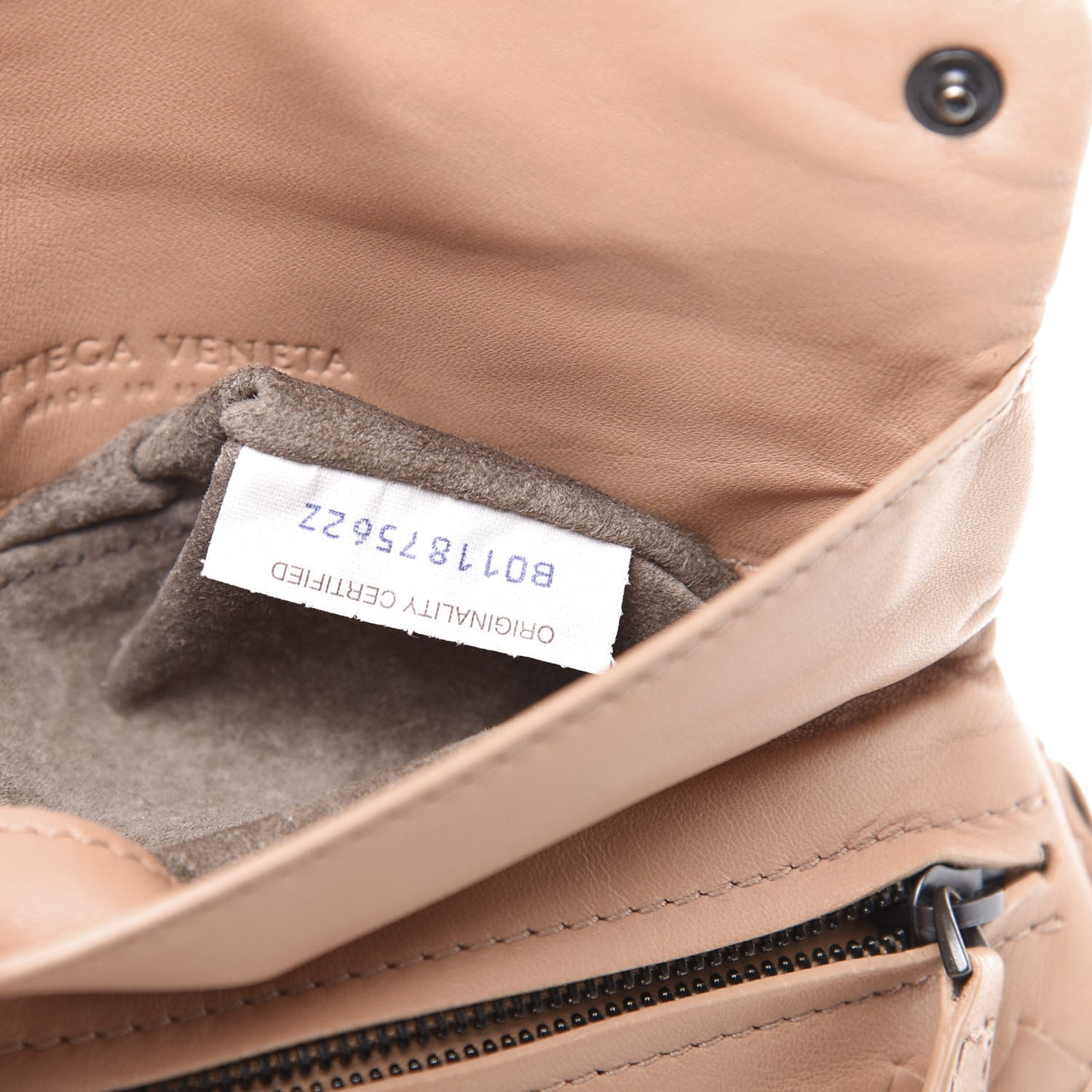 Nappa Intrecciato Mini Messenger Bag Mink