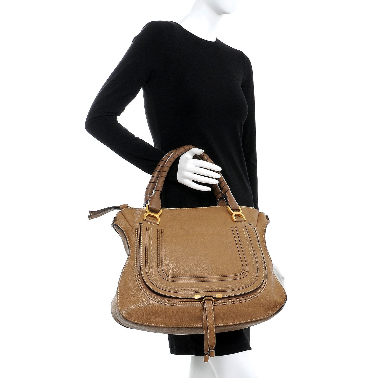 Chloe Calfskin Large Marcie Satchel Nut 2 of 9