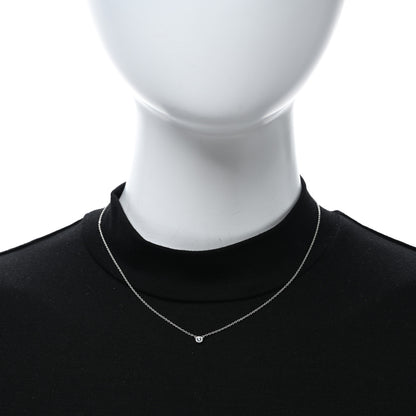 Tiffany Sterling Silver Aquamarine .06ct Elsa Peretti Color By The Yard Pendant Necklace 3 of 4
