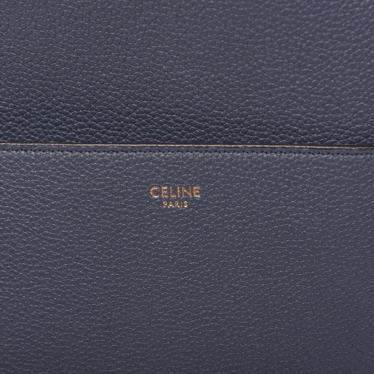 Soft Grained Calfskin Sangle Bucket Bag Deep Blue