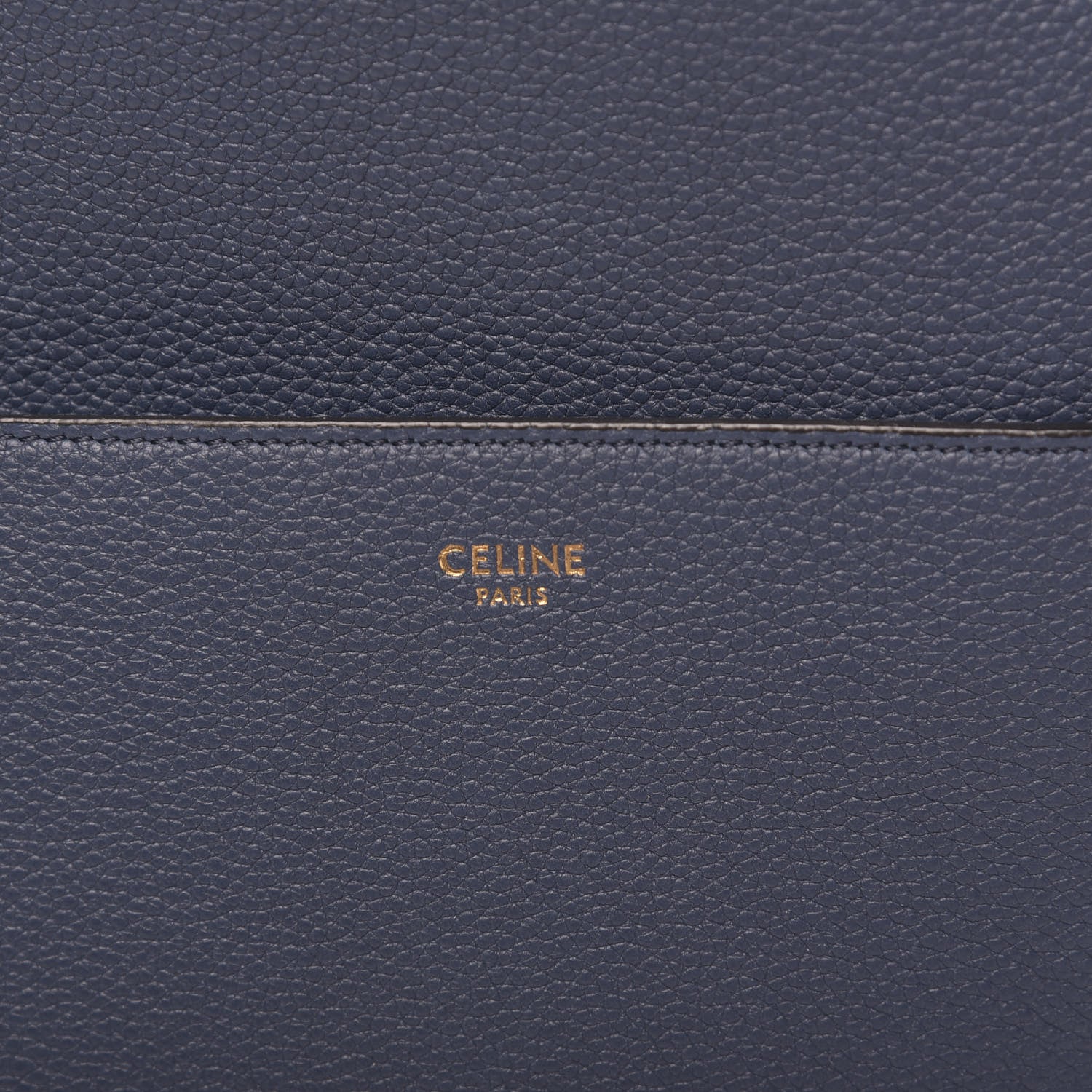 Celine Soft Grained Calfskin Sangle Bucket Bag Deep Blue 6 of 11