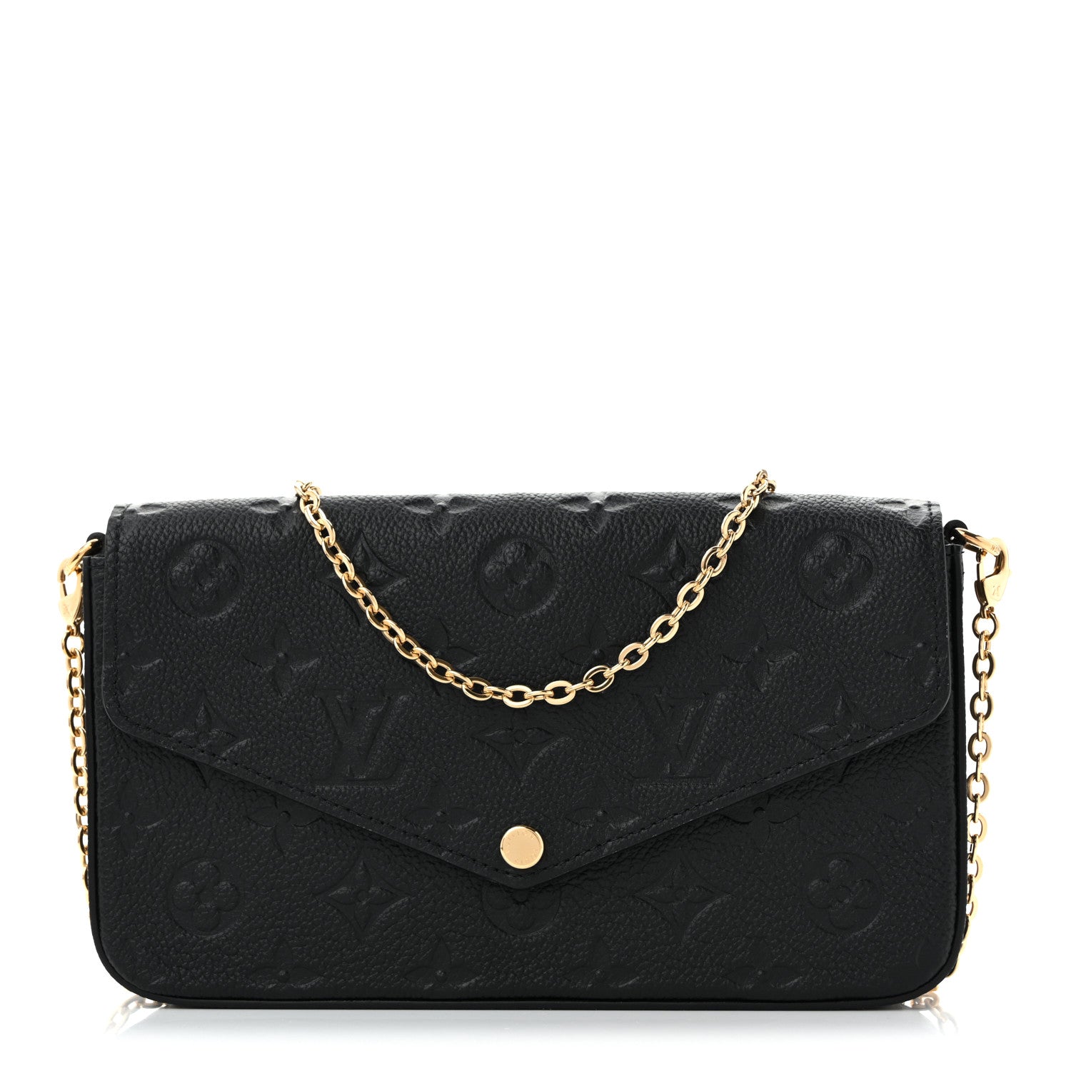 Louis Vuitton Empreinte Pochette Felicie Chain Wallet Black 1 of 9