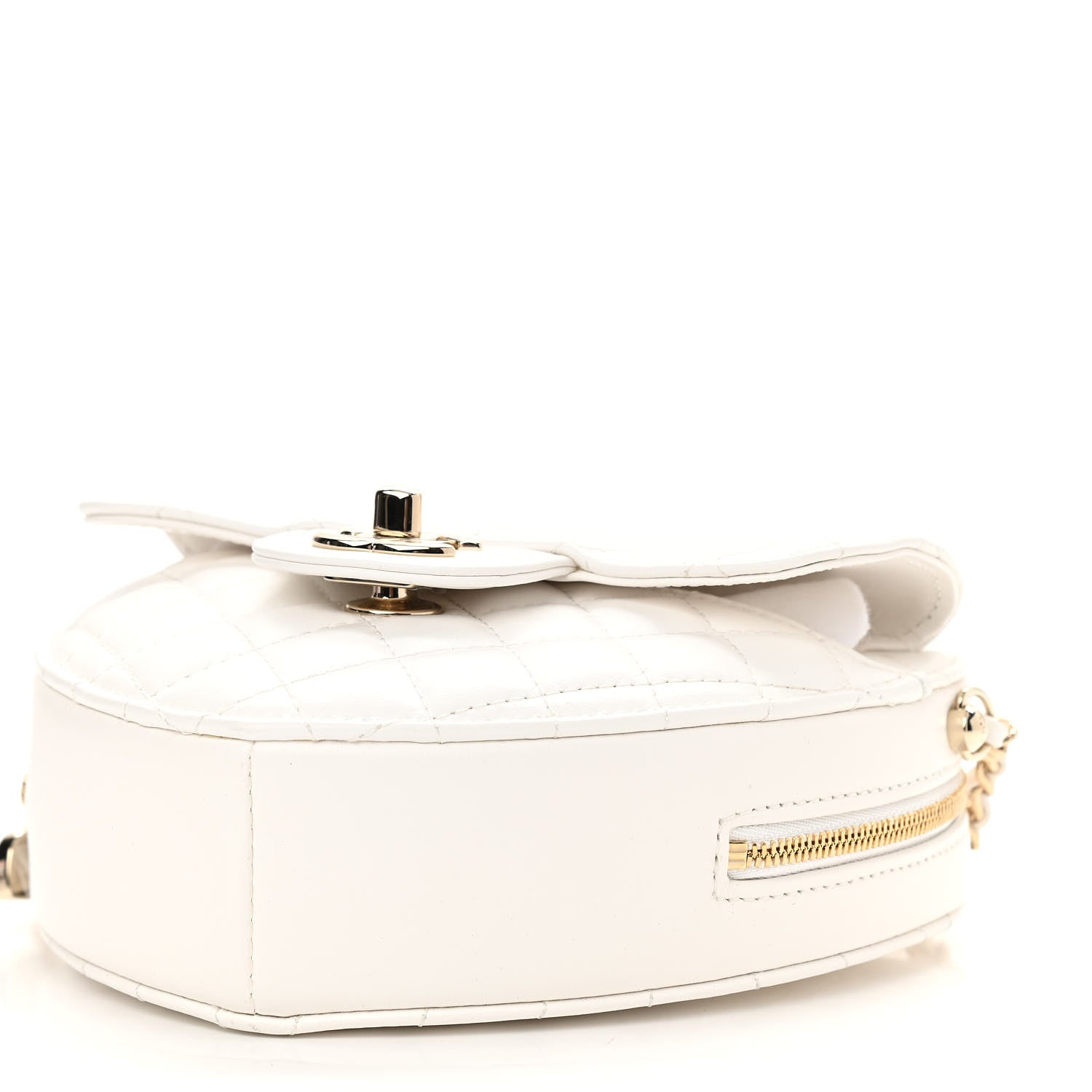 Chanel Lambskin Quilted CC In Love Heart Bag White 10 of 11