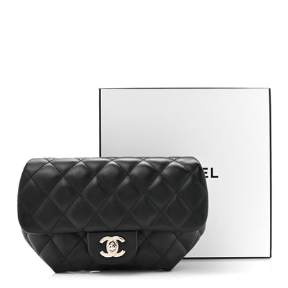 Chanel Calfskin Quilted CC Uniform Flap Belt Bag Black 11 of 11