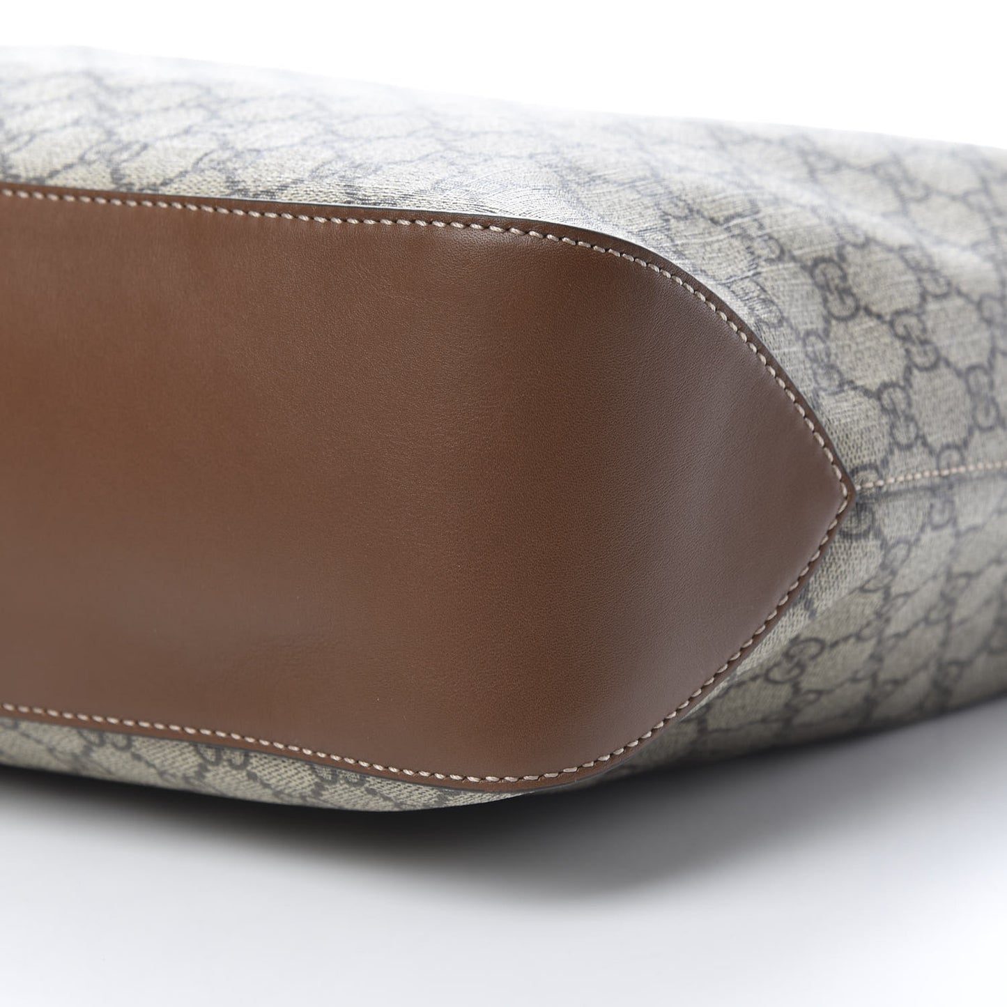 GG Supreme Monogram Large Linea A Hobo Light Brown