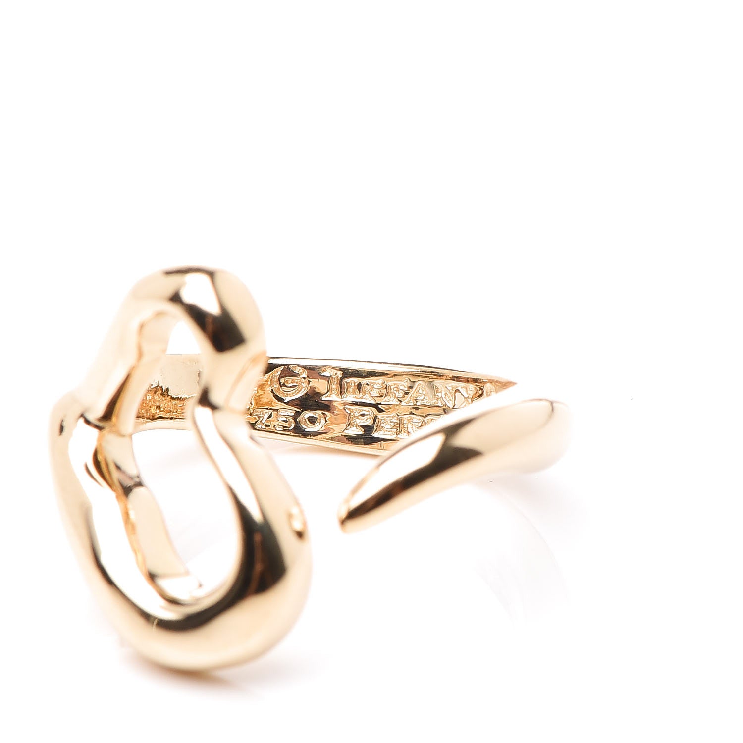 Tiffany 18K Yellow Gold Small Elsa Peretti Open Heart Ring 47 4 5 of 5