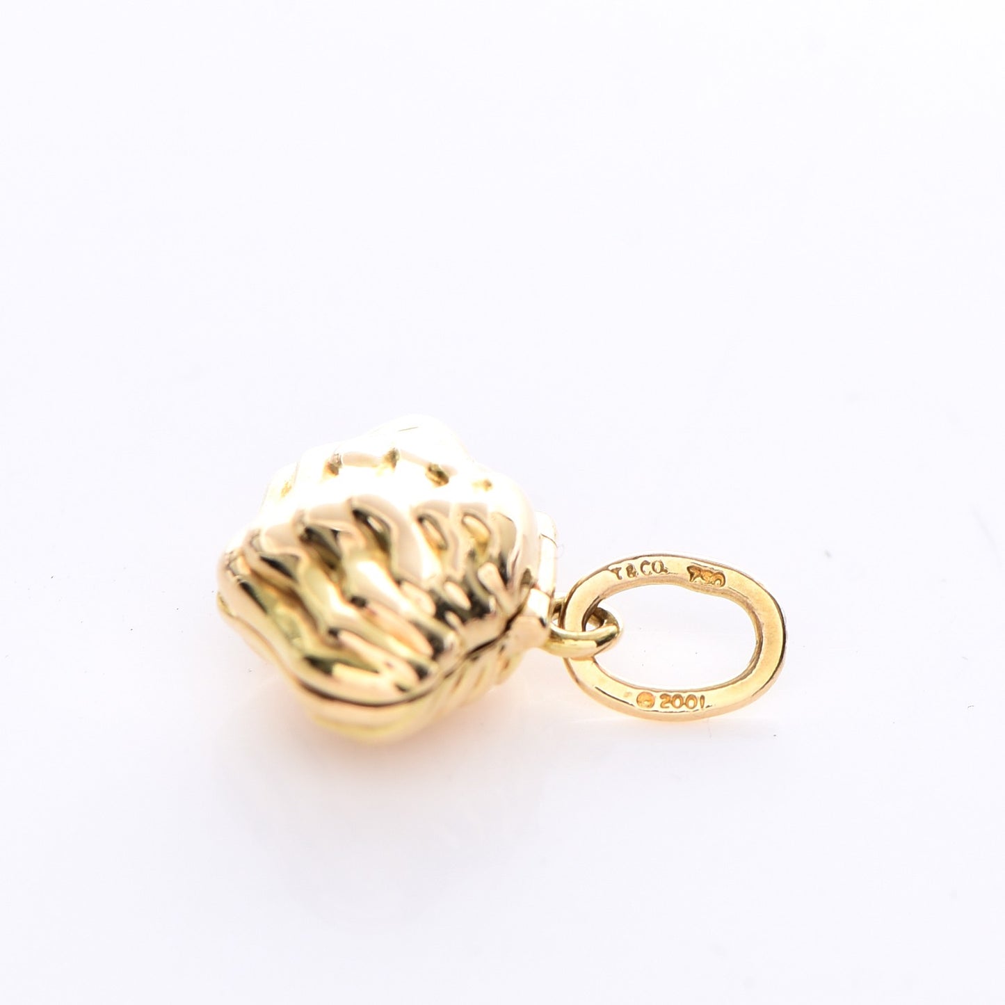 18K Yellow Gold Akoya Pearl Enamel Oyster Charm