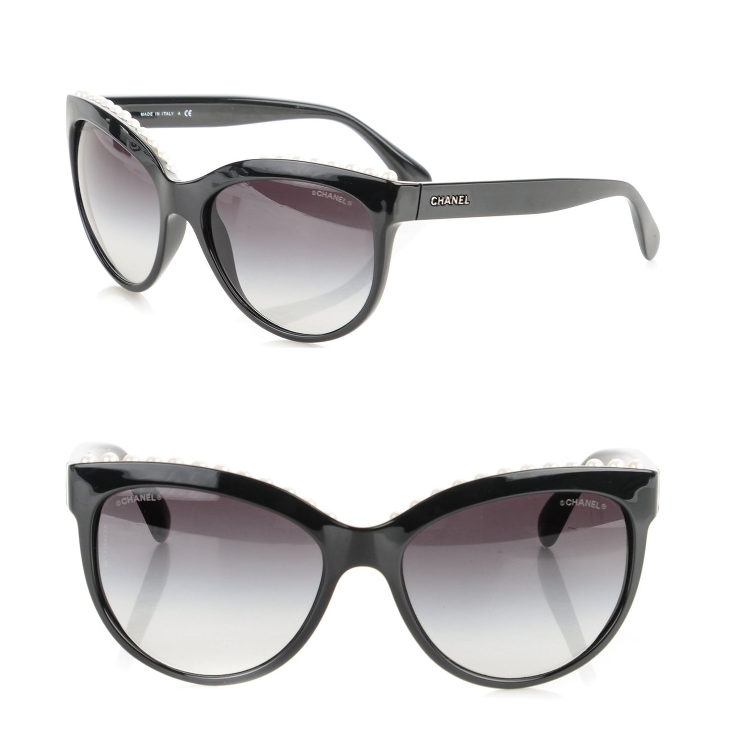 Freshwater Cultured Pearl Butterfly Sunglasses 6040-H Black