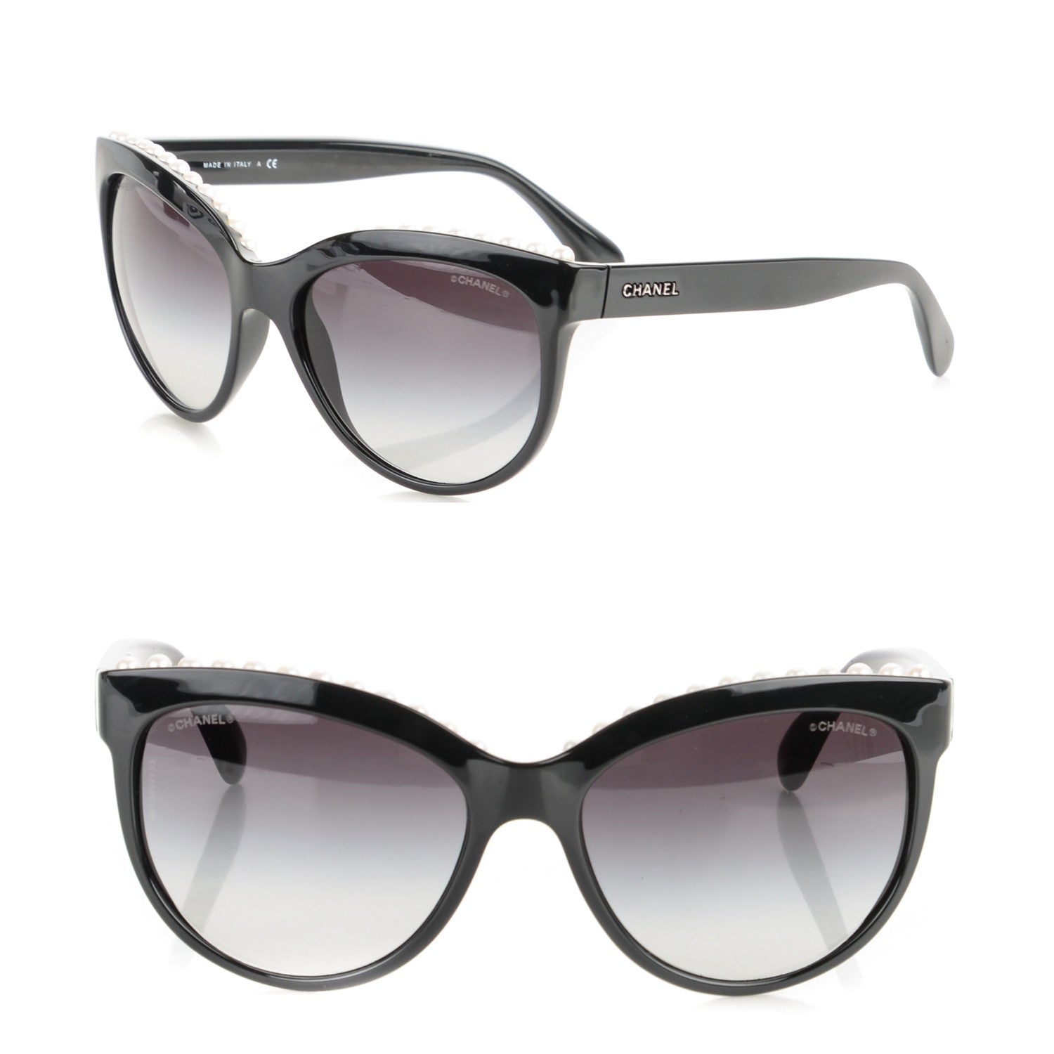 Chanel Freshwater Cultured Pearl Butterfly Sunglasses 6040-H Black 1 of 5