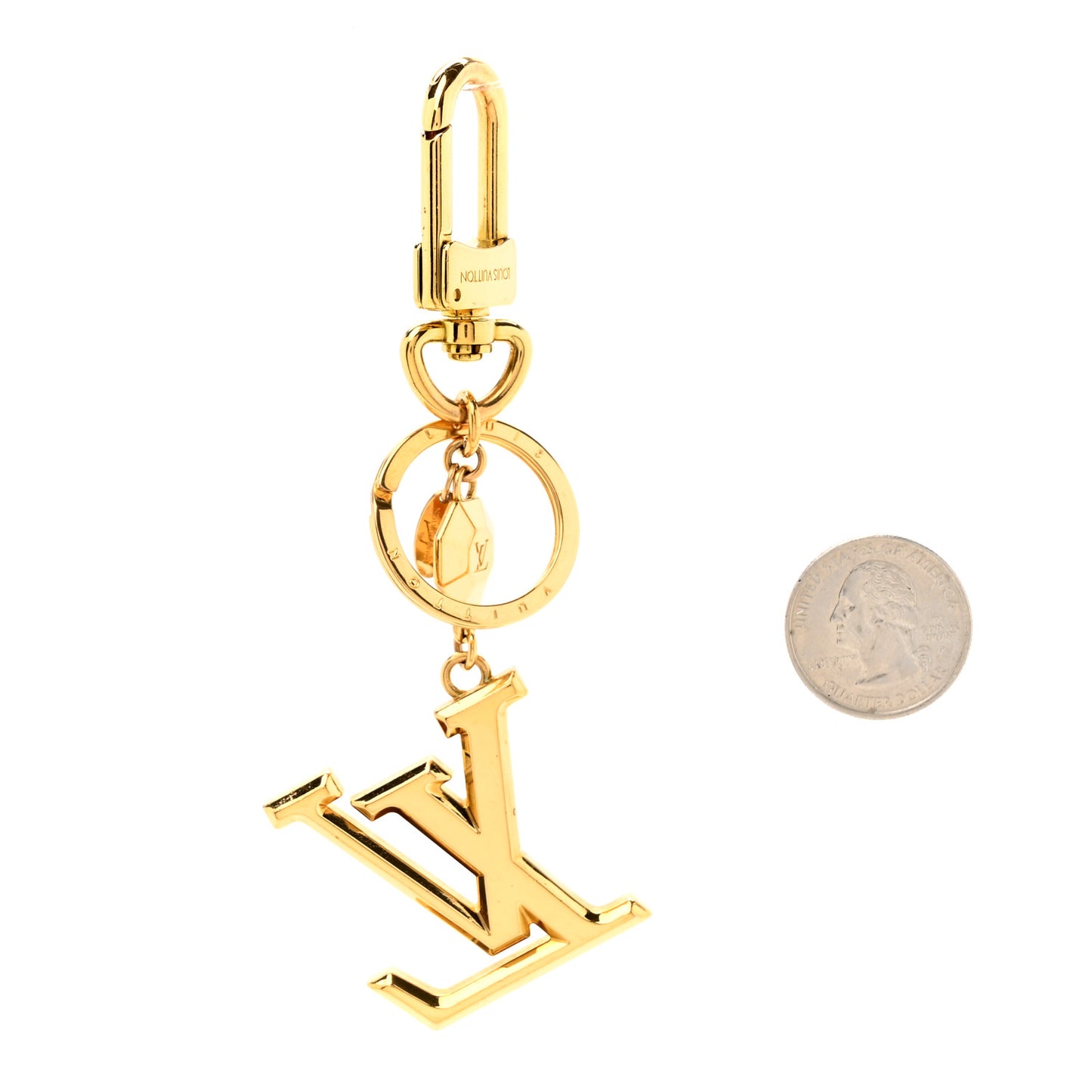 LV Facettes Bag Charm Key Holder Gold