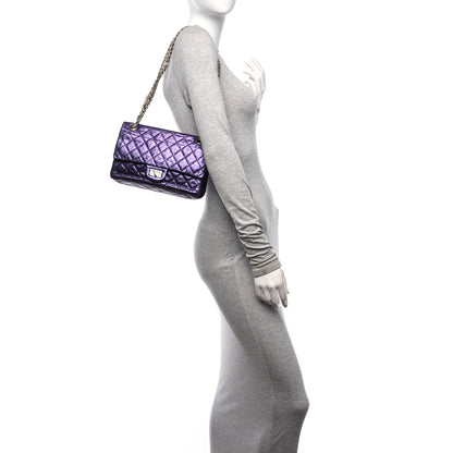Chanel Metallic Aged Calfskin Quilted 2.55 Reissue 225 Flap Purple 2 of 10