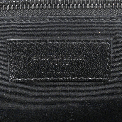Saint Laurent Calfskin Quilted Toy Loulou Puffer Monogram Monochrome Chain Satchel Black 6 of 12