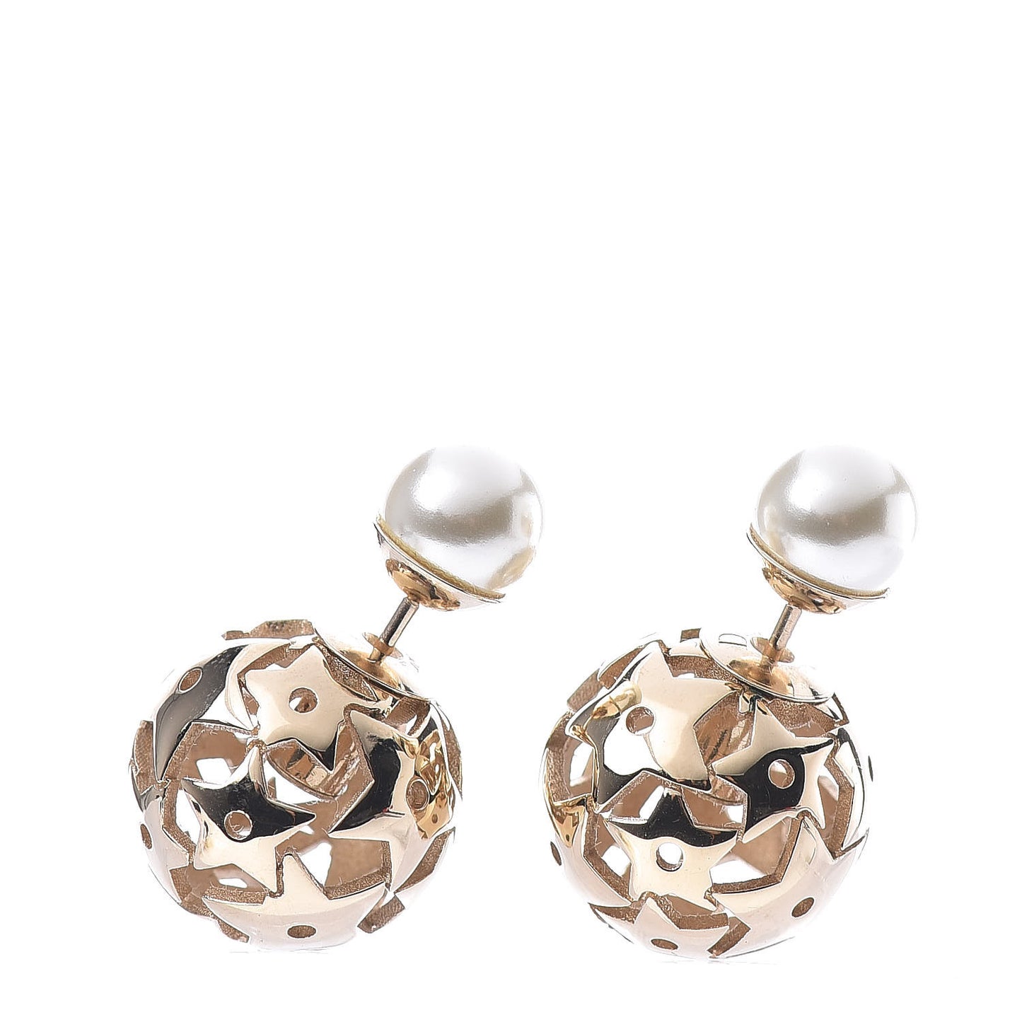 Pearl Star Mise En Dior Tribal Earrings Gold