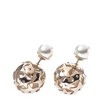 Christian Dior Pearl Star Mise En Dior Tribal Earrings Gold 1 of 4