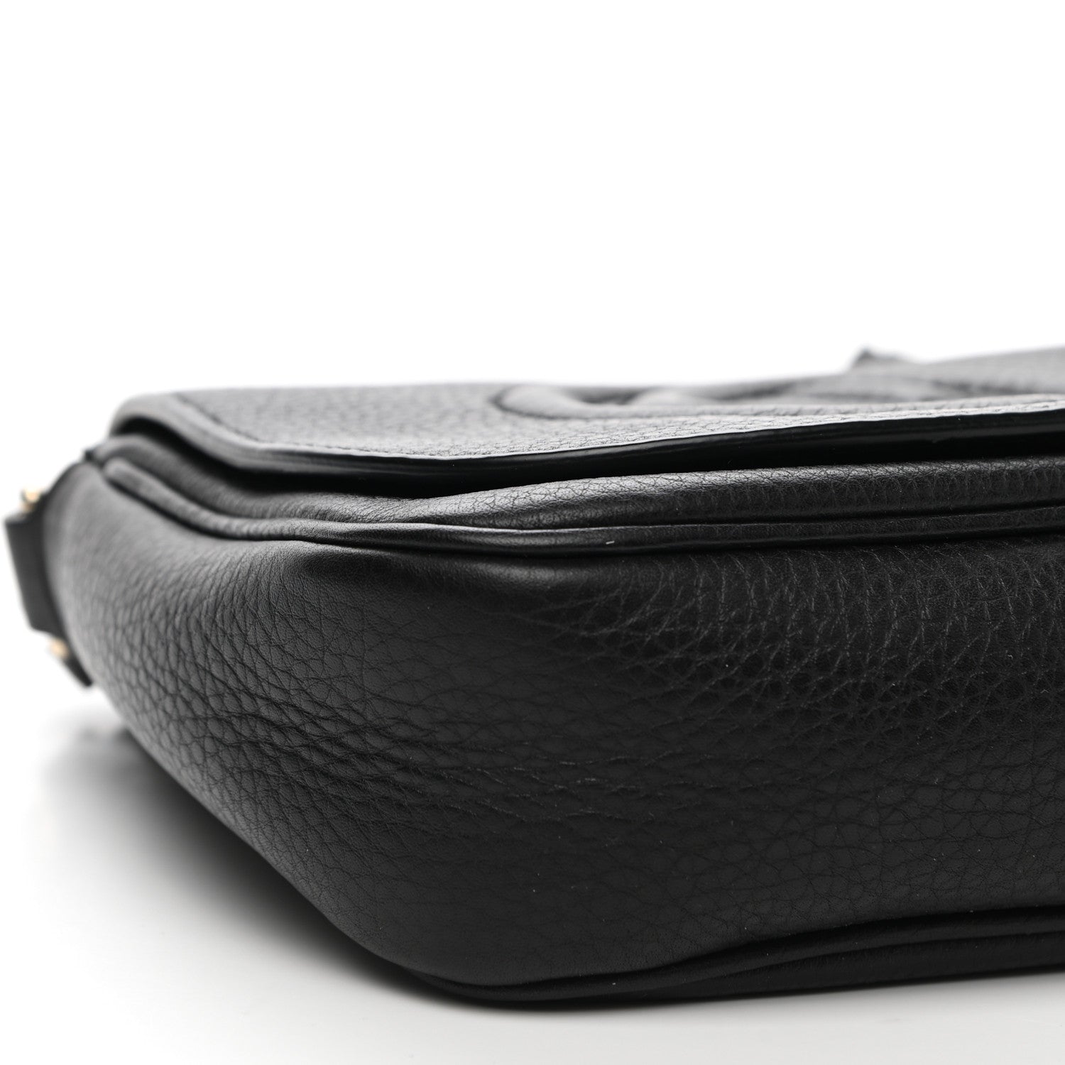 Gucci Pebbled Calfskin Small Soho Flap Crossbody Black 9 of 10